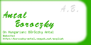 antal boroczky business card