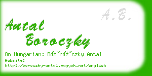 antal boroczky business card